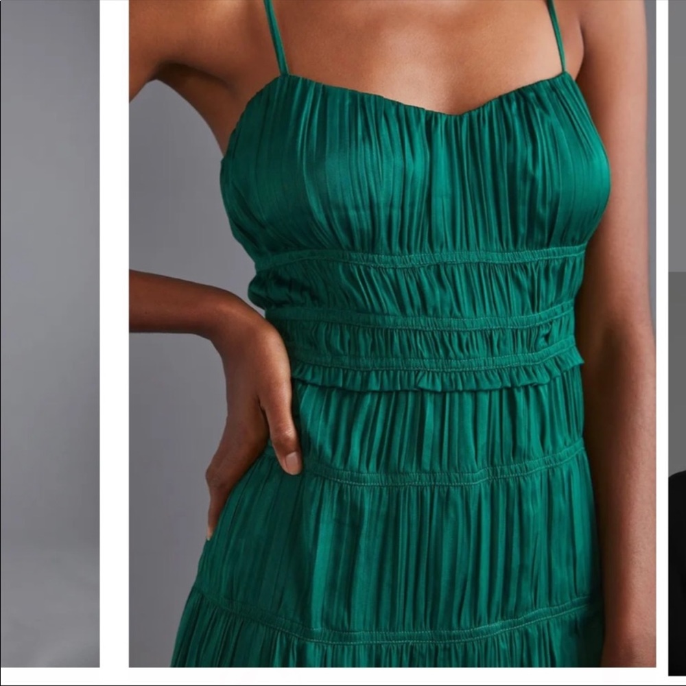 Anthropologie Ruched Slip Dress NWT - Picture 2 of 13